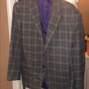 Grey plaid blazer - 40r
